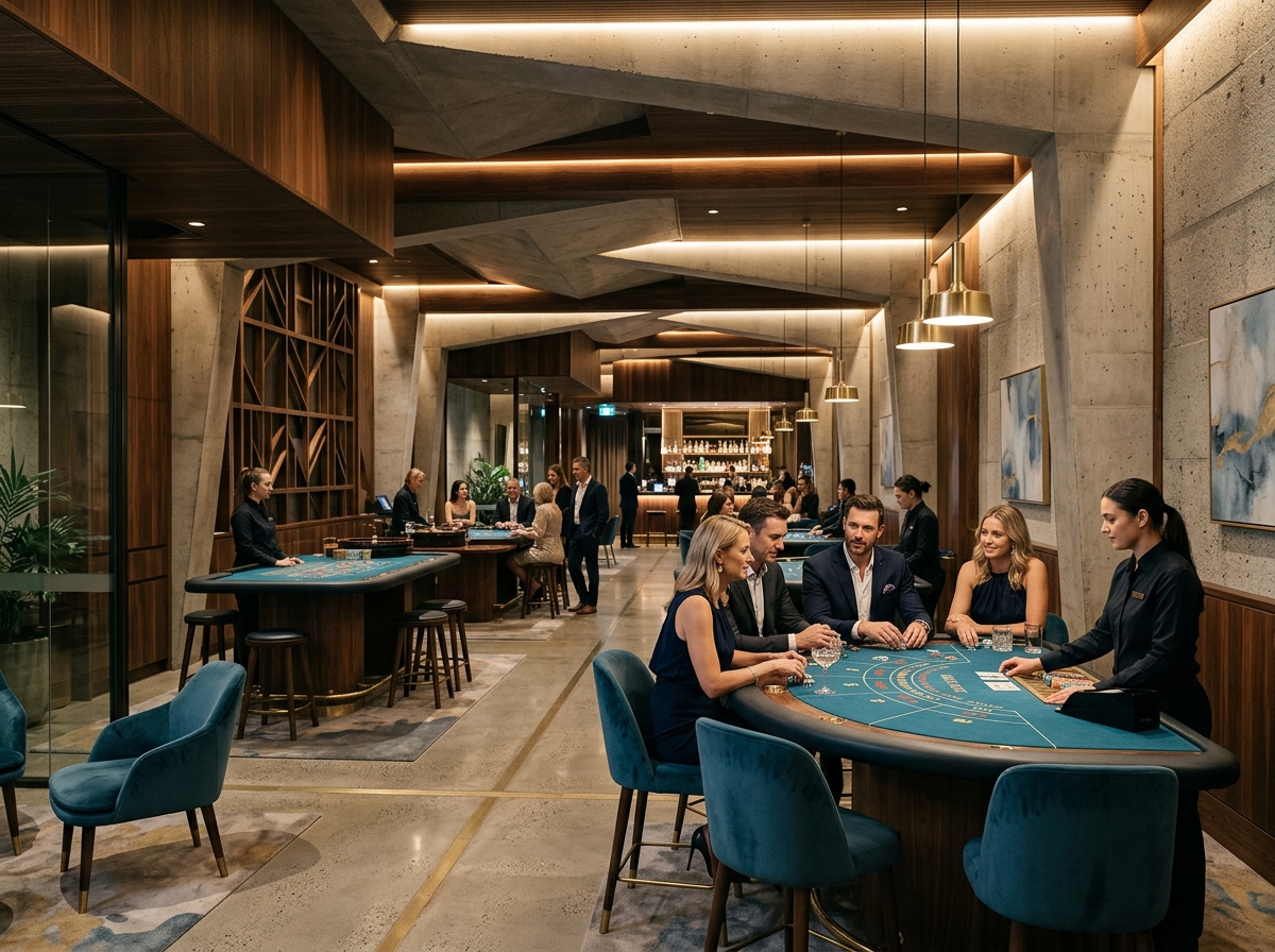 Refined modernist adults-only casino salon