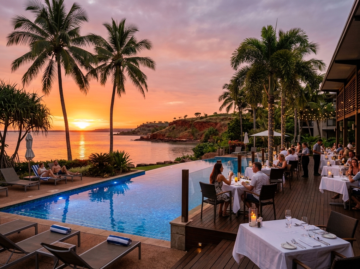 Darwin sunset dining and tropical pool experience